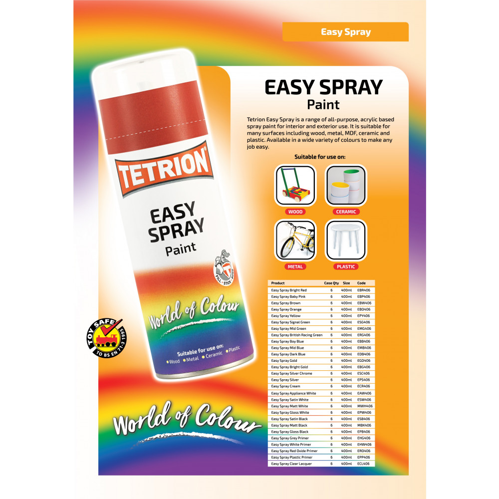 Image for Tetrion Easy Spray Hi Build Grey Primer 400ml